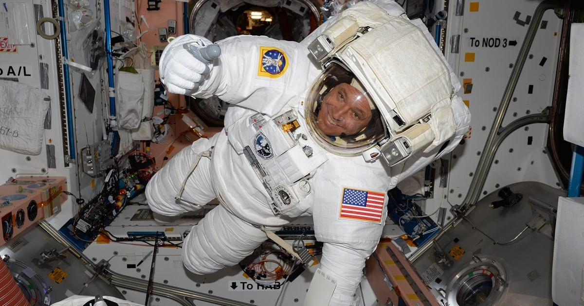 Air Force astronaut When spacewalking, ‘that first step