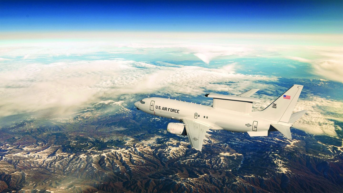 An artist’s rendering shows the U.S. Defense Department’s planned E-7A battle management aircraft. (Staff Sgt. Nicolas Erwin/U.S. Air Force)
