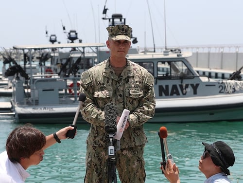 Cmdr. Sean Kido of the U.S. Navy's 5th Fleet said Wednesday that damage done last week to the Kokaku Courageous was 