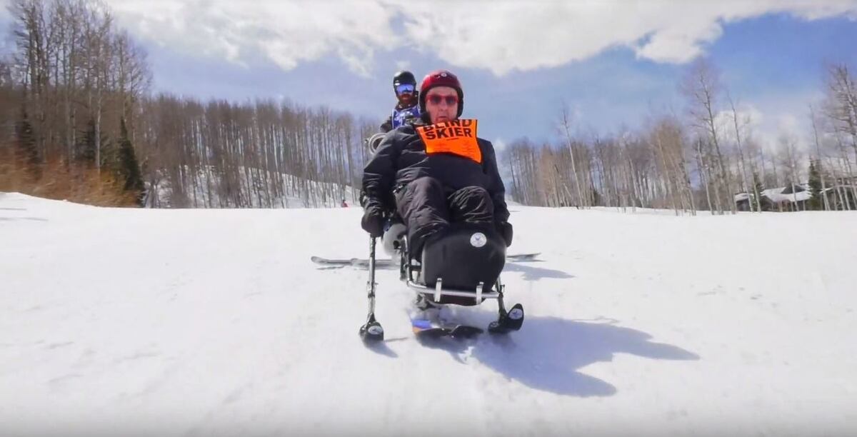 Meet a 94yearold blind Navy veteran who decided to try downhill skiing