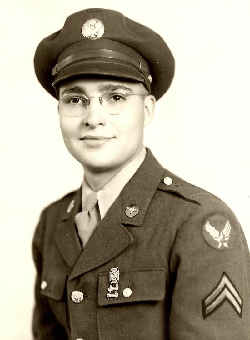 Army Air Corps Cpl. Wallace Gake served on Tinian at the end of World War II in a B-29 ground crew (Gake Family)