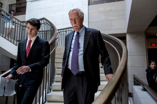 Sen. Angus King, I-Maine, is the co-chair of the Cyberspace Solarium Commission. (Andrew Harnik/AP)