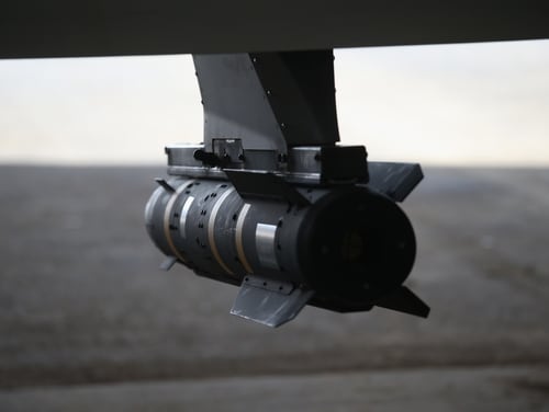Spawned from the widely-used Hellfire missile, like the one seen here, the R9X — also known as “the flying Ginsu” or “ninja bomb” — is equipped with a non-explosive warhead capable of pummeling its target with over 100 pounds of screaming metal. (John Moore/Getty Images)