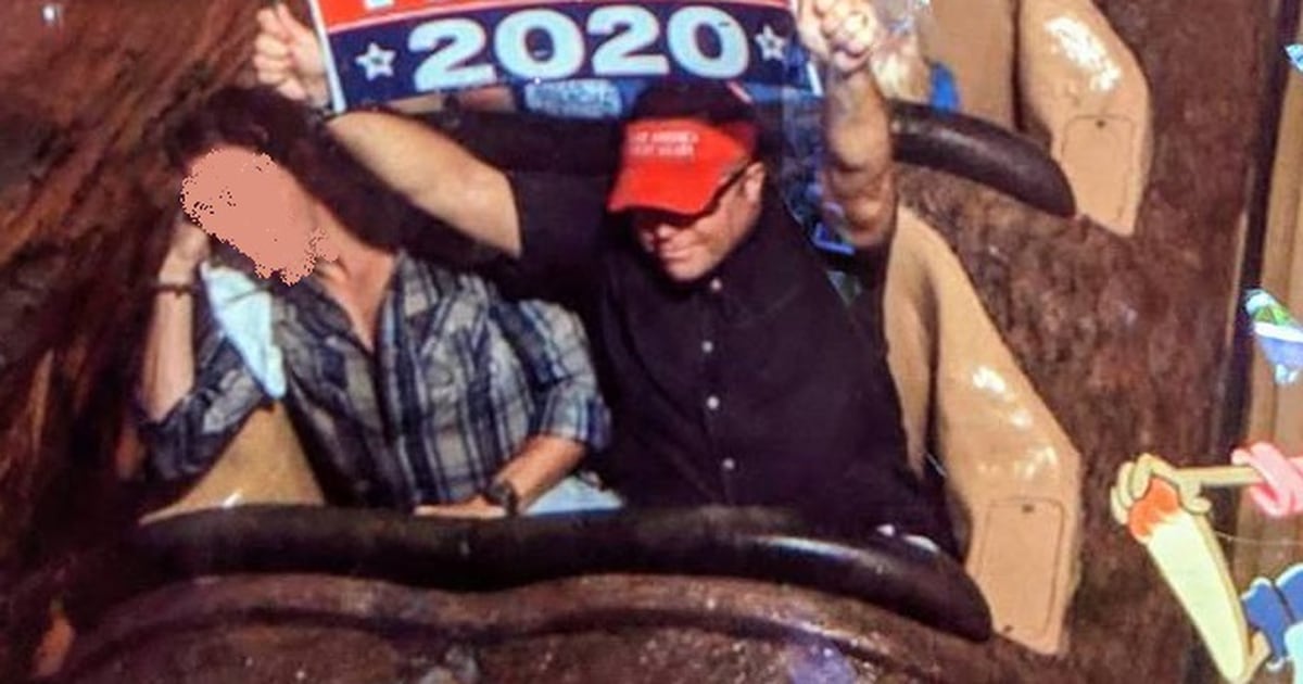 Marine Vet Banned From Disney World For Flashing Trump 2020 Sign On Splash Mountain
