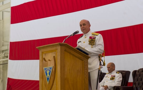 Commander, Naval Air Force Atlantic, Rear Adm. Roy J. Kelley (U.S. Navy photo by MC2 Scott Wood)