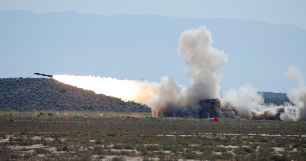 White Sands Missile Range test missile streaks across Southwest