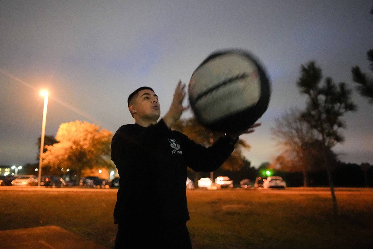 Army Staff Sgt. Daniel Murillo conducts physical training at Ft. Bragg on Wednesday, Jan. 18, 2023, in Fayetteville, N.C.