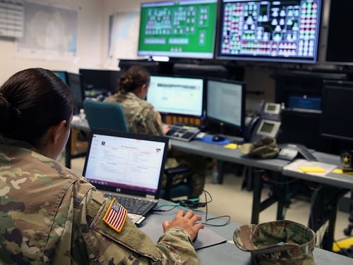 Cyber mission force teams were able to use a limited persistent cyber training environment prototype. (William B. King/Army)