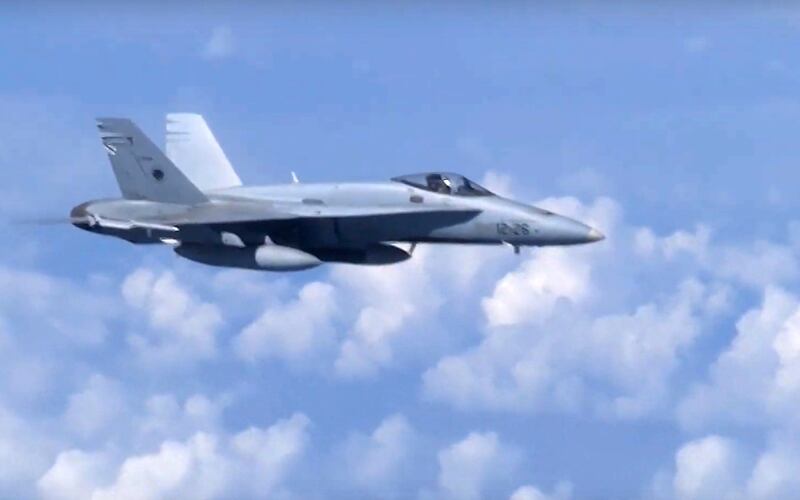 Russian Fighter Jet Wards Off Nato F 18 Nearing Defense Minister S Plane