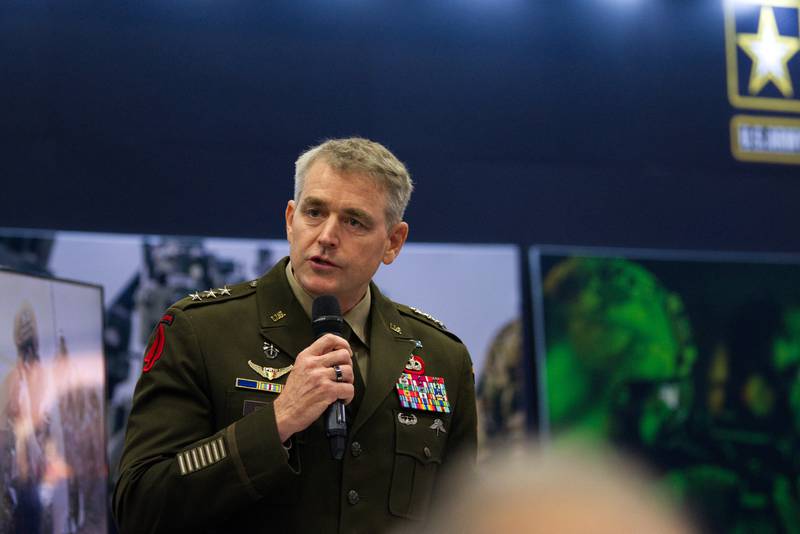Lt. Gen. Jonathan Braga, the leader of U.S. Army Special Operations Command, responds to a question Oct. 11 at the Association of the U.S. Army annual convention in Washington, D.C.