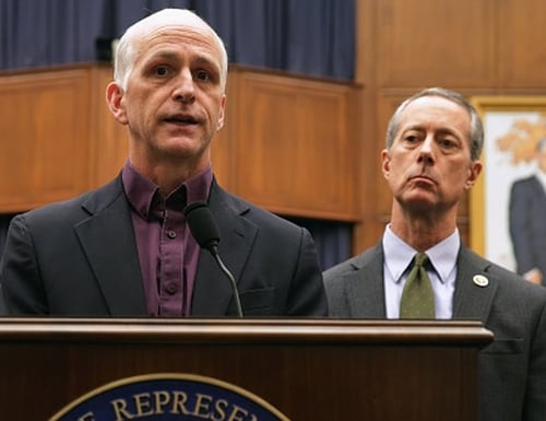 The House Armed Services Committee's ranking member Adam Smith, D-Wash., left, and Chairman Mac Thornberry, R-Texas, talk to reporters. (Chip Somodevilla/Getty Images)
