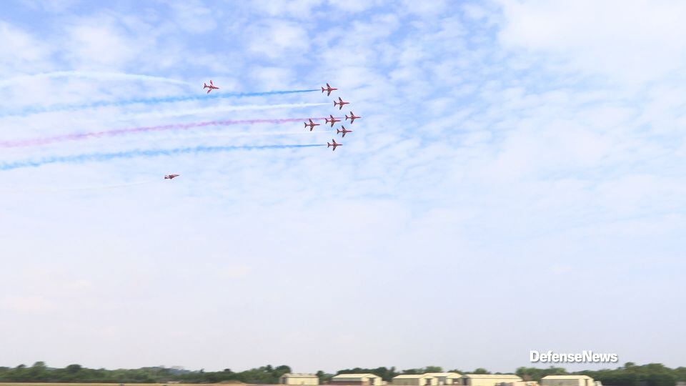 Britain S Red Arrows Wow The Crowd With The Tornado