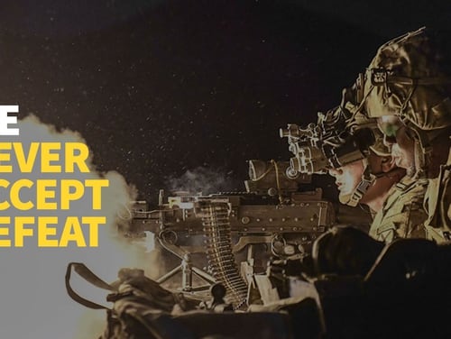 A screenshot from the Army's 