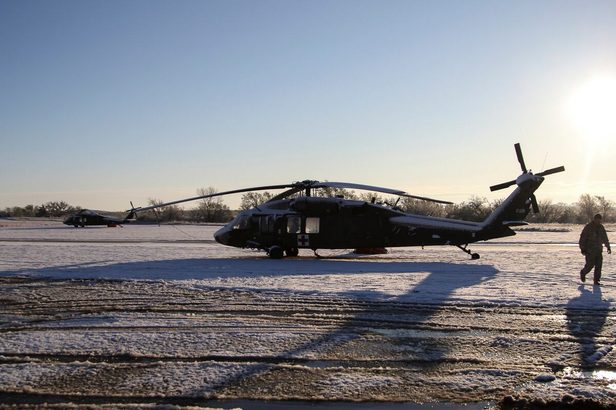 National Guard Black Hawk Helicopters Deployed To Help Fight
