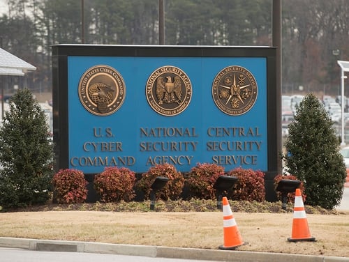 A sign for the National Security Agency (NSA), US Cyber Command and Central Security Service, is seen near the visitor's entrance to the headquarters of the National Security Agency. (Saul Loeb/AFP/Getty Images)
