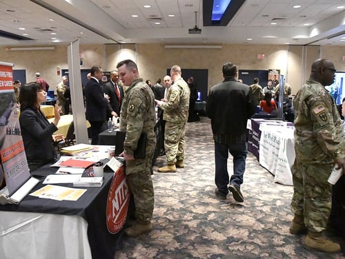 A new survey finds that veterans are largely employed after leaving the military but can face health issues. (Mike Strasser/Fort Drum Garrison Public Affairs)