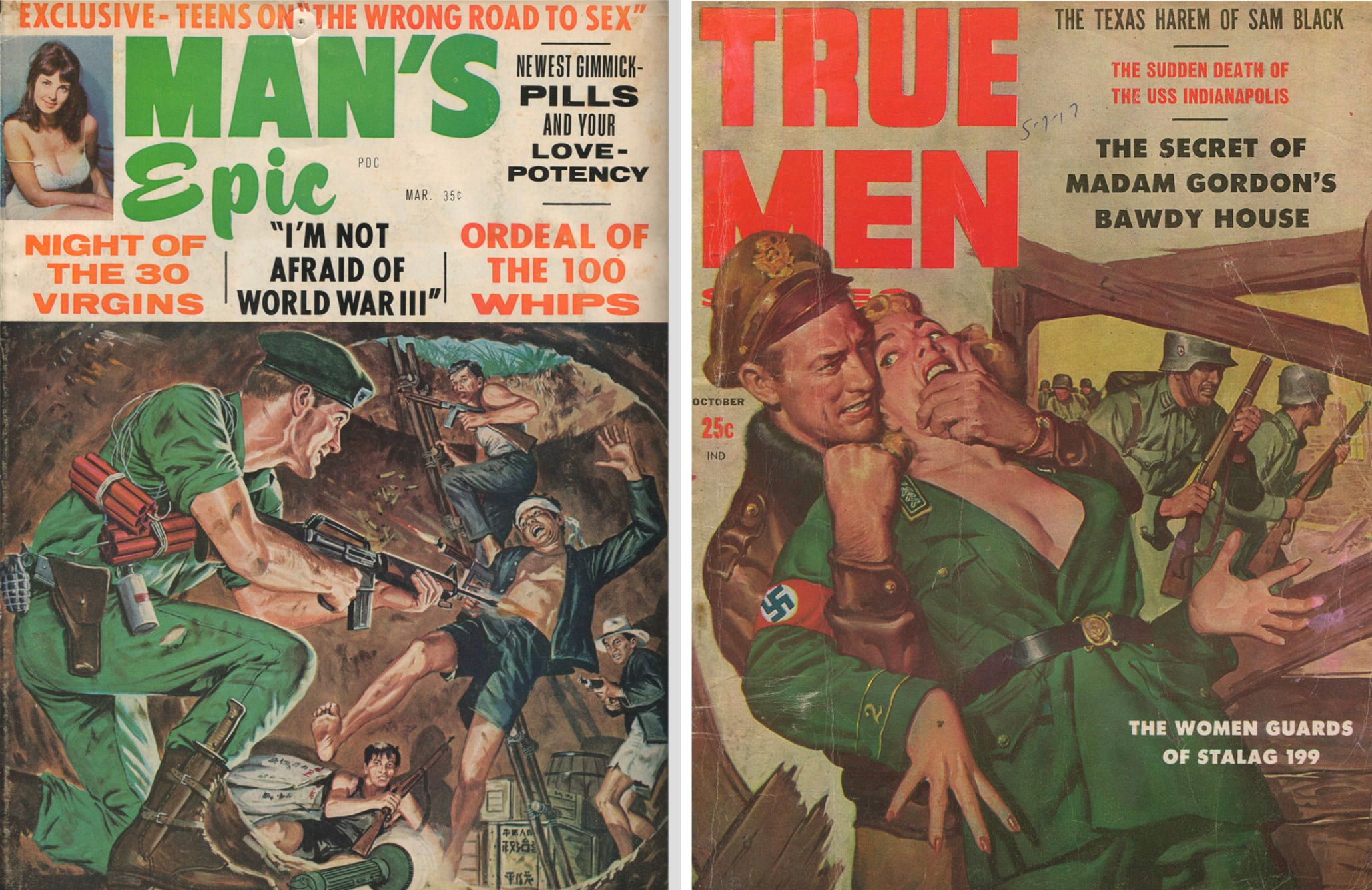 Vietnam War Sex Porn - War, heroism and sex: Pulp magazines & the messages they perpetuated