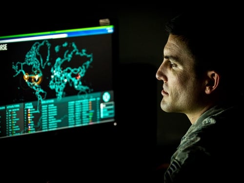 The Air Force is reevaluating the structure and responsibilities of its cyber operations. (J.M. Eddins Jr./Air Force)