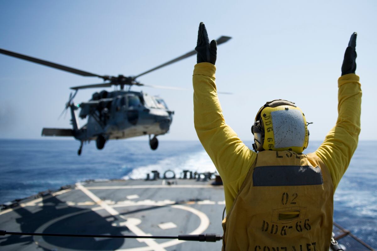 US Military News • US Navy Helicopter Sea Combat Squadron • Live-Fire Exercise Arabian Gulf