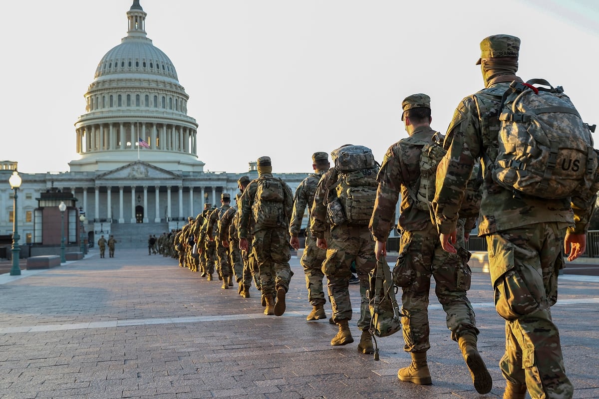 National Guard troops from around US continue to pour into DC for inauguration security