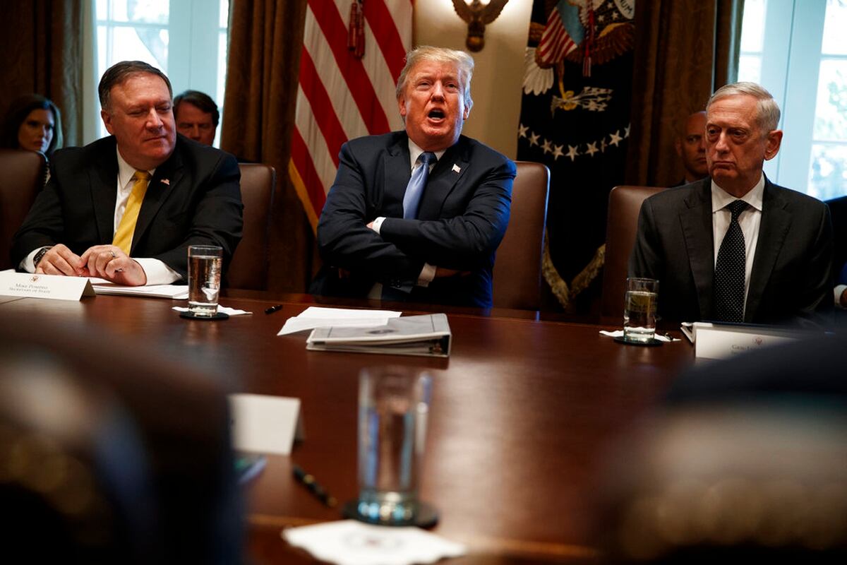 Image result for mattis, pompeo and trump
