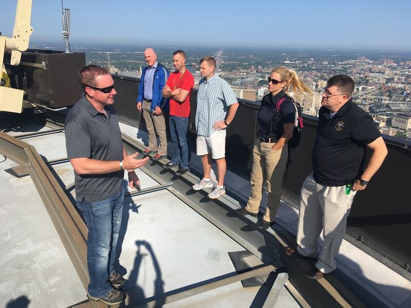 Members of the 46th Military Police Command of the Michigan Army National Guard, part of U.S. Army North, are preparing for an extended exercise responding to a potential mass disaster in the city. (Michigan National Guard)