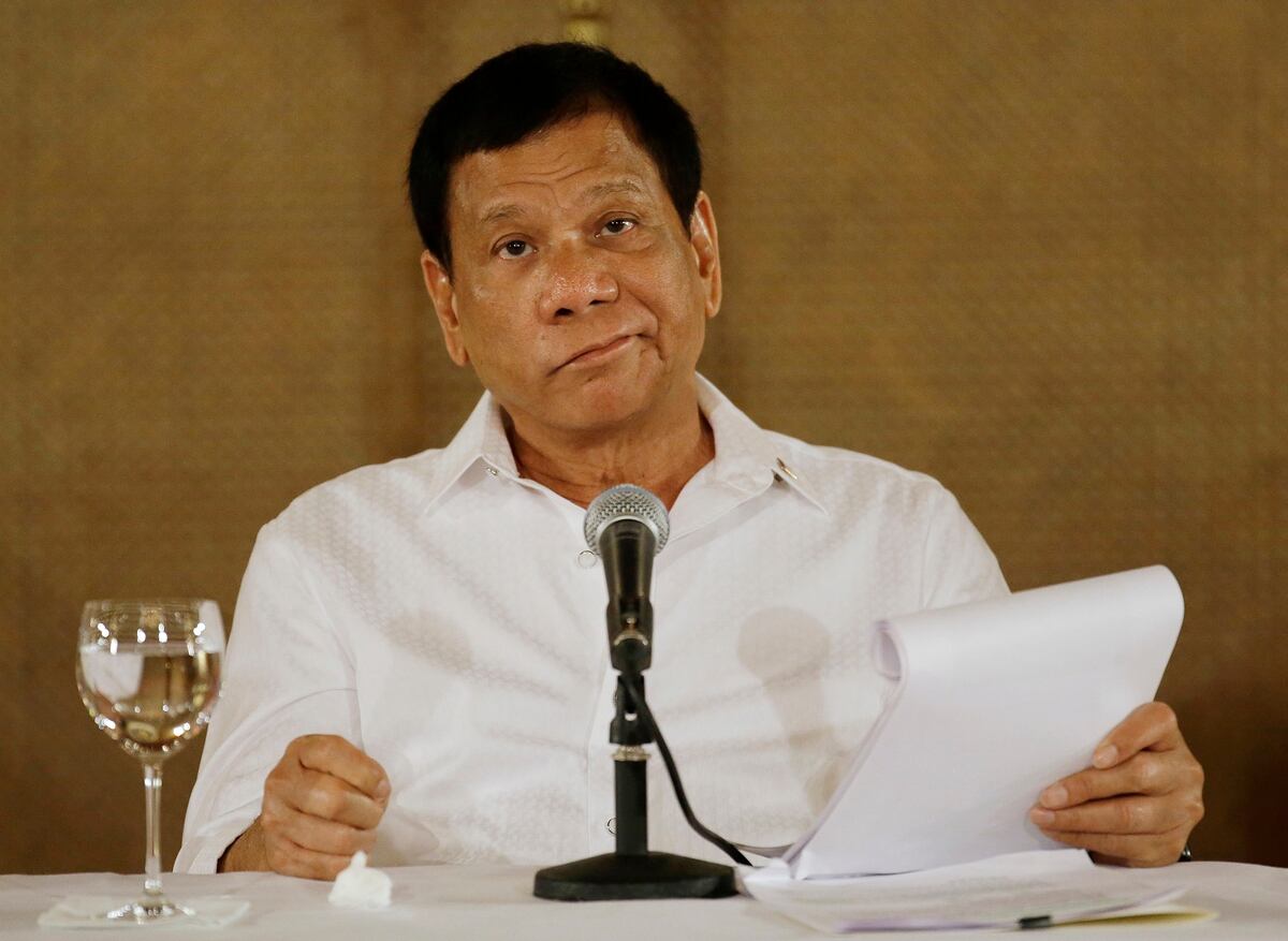 Duterte: Philippines can't stop China moves in disputed sea