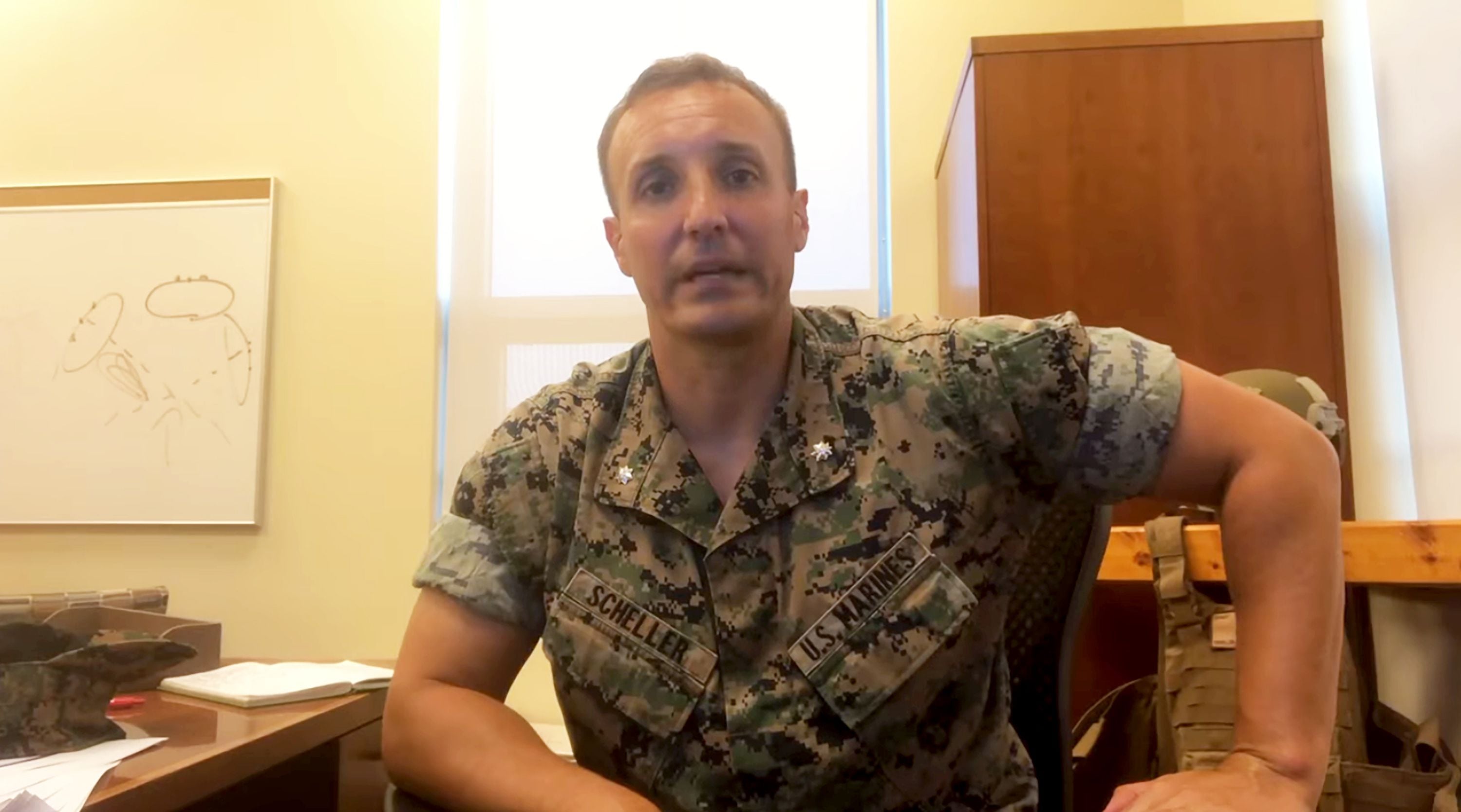 Lt. Col. Stuart Scheller, shown here in a screenshot from his first viral social media video, is now supporting getting veterans elected in Congress. (Screenshot Stuart Scheller Jr. Facebook)