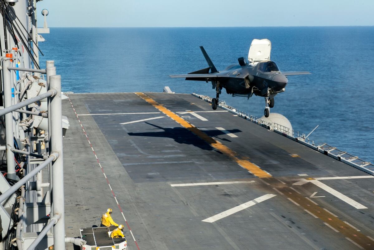 Us Marine F 35b Fighter Jet Deployment Onboard British