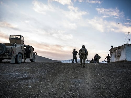 U.S. Special Forces and Afghan Special security forces work and train together in eastern Afghanistan, winter 2019- 2020. (Tech. Sgt. Gregory Brook/ Air Force)