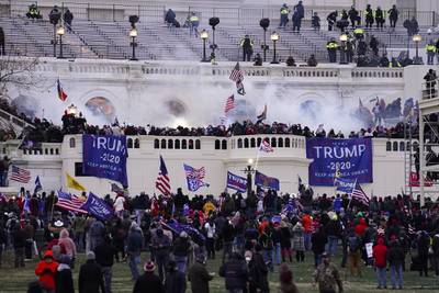 In this Jan. 6, 2021, file photo, violent protesters loyal to President Donald Trump storm the Capitol in Washington.