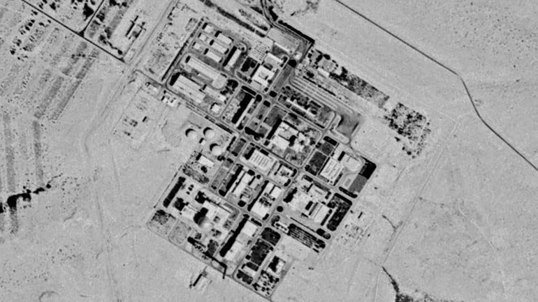 This Feb. 22, 2021, satellite photo shows construction near the Shimon Peres Negev Nuclear Research Center, not far from the city of Dimona, Israel. A long-secretive Israeli nuclear facility that gave birth to its undeclared atomic weapons program is undergoing what appears to be its biggest construction project in decades, according to analysis by AP. (Planet Labs Inc. via AP)
