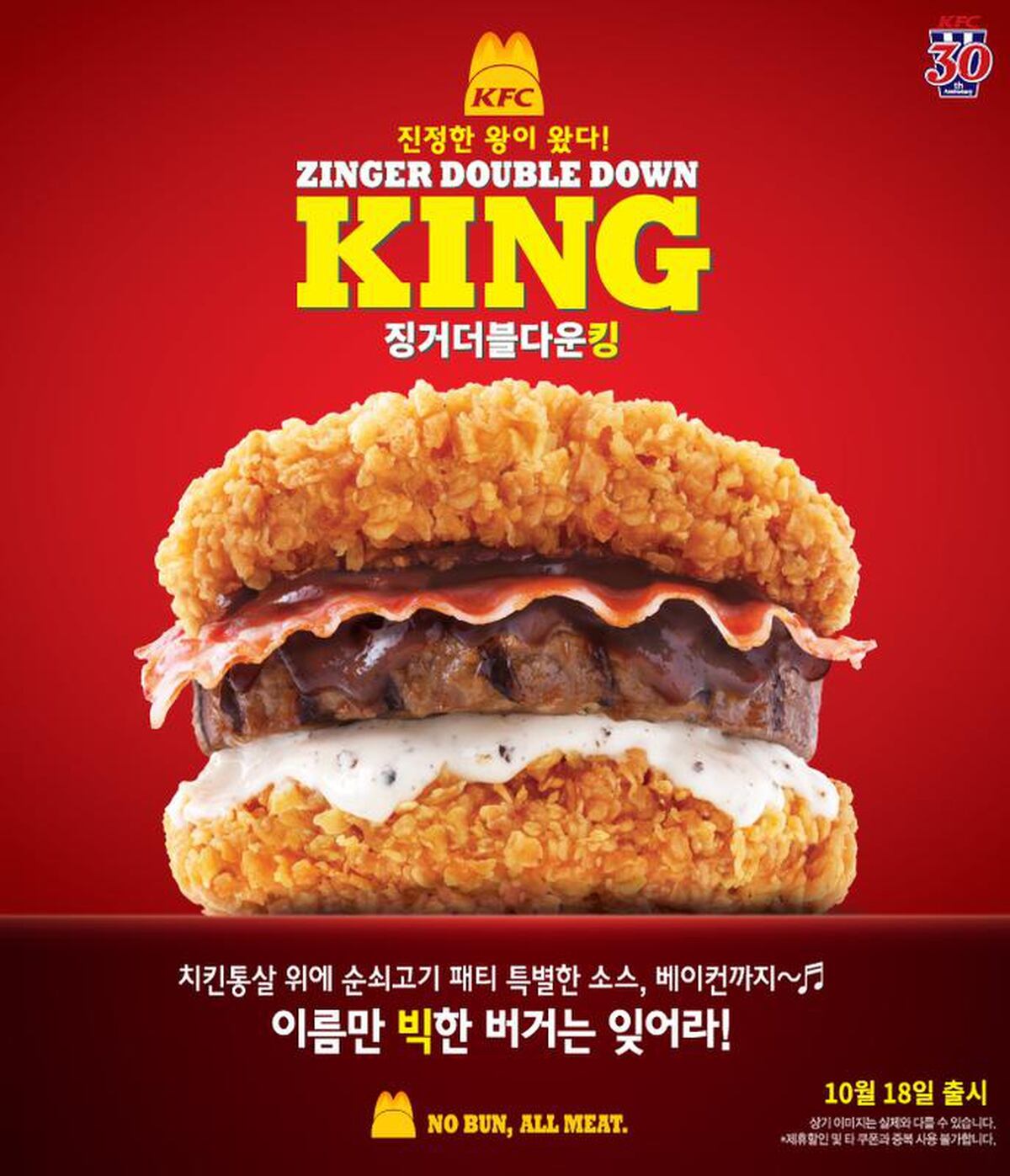 Kfc Touts New All Meat Sandwich In South Korea