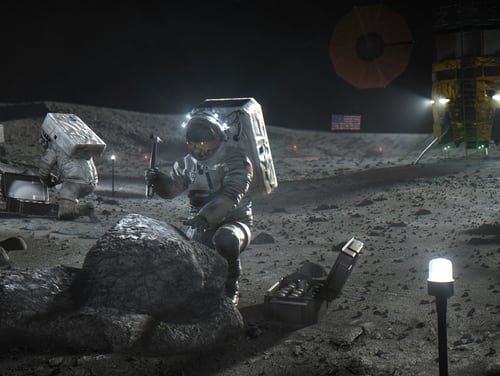 El programa Artemis de la NASA planea que los astronautas viajen a la luna y se queden hasta 2024.  (NASA)