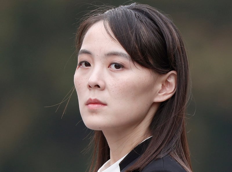 In this March 2, 2019, file photo, Kim Yo Jong, sister of North Korea's leader Kim Jong Un attends a wreath-laying ceremony at Ho Chi Minh Mausoleum in Hanoi, Vietnam. (Jorge Silva/Pool Photo via AP, File)