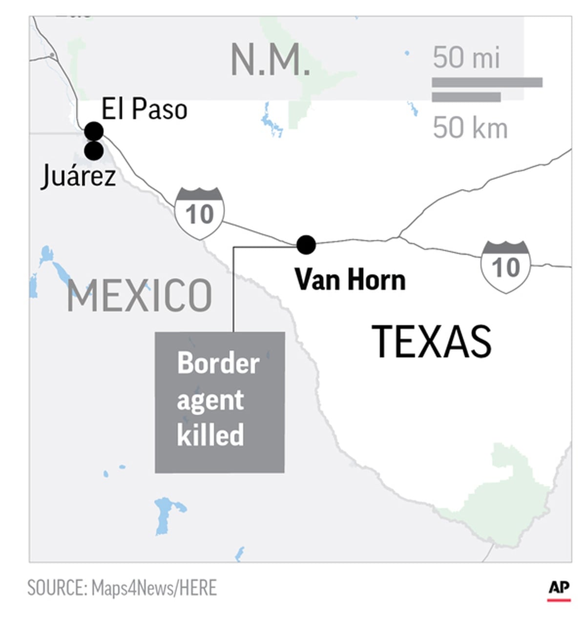 Authorities believe border agent may have fallen to his death