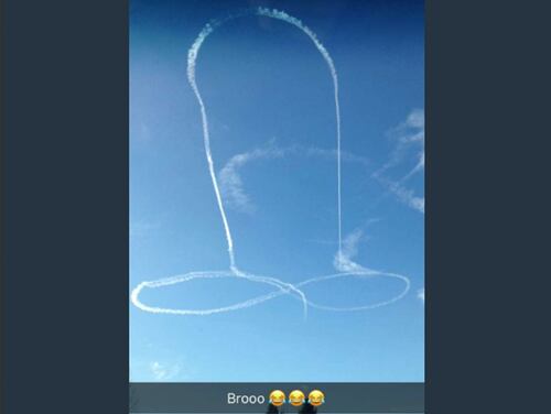 Social media reaction to the Navy's sky penis.