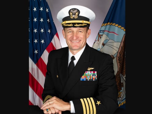 Capt. Brett Crozier was fired Thursday as the skipper of the aircraft carrier Theodore Roosevelt. (Navy)