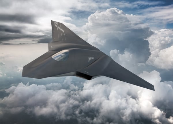 This artist's rendering from Boeing shows one concept for the Air Force's future fighter, known as Next Generation Air Dominance. (Boeing)