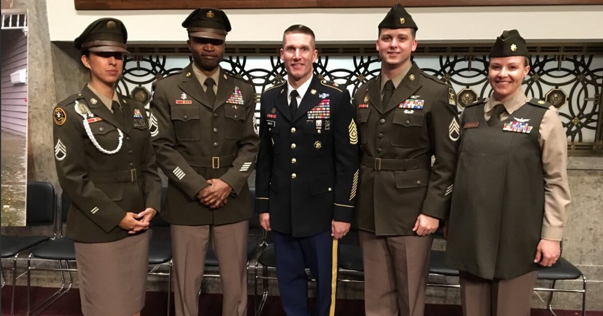 army pinks and greens class b