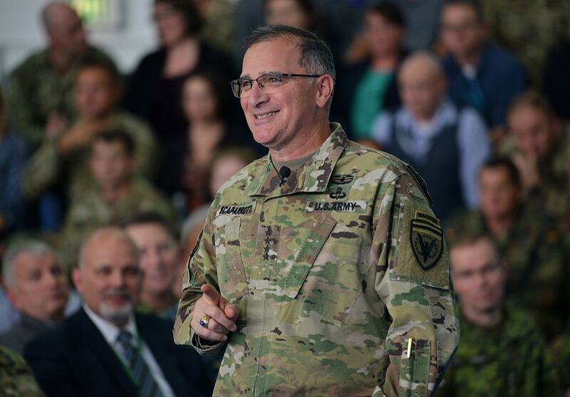 U.S. European Command Commander Army Gen. Curtis M. Scaparrotti hosts a command 