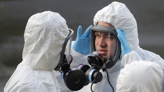The Department of Homeland Security is seeking support in handling the shortage of personal protective equipment. (Ted S. Warren/AP)