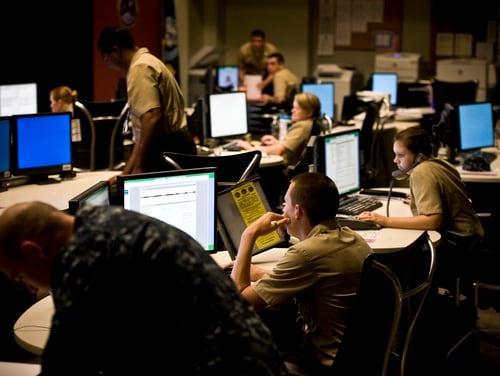 Navy Cyber Defense Operations Command, Watchfloor. (Joshua James Wahl/Navy)