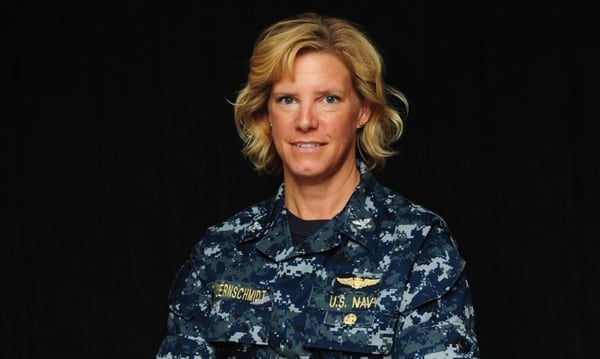 USS Abraham Lincoln (CVN 72) Executive Officer Capt. Amy Bauernschmidt poses for a photo. (MC3 Jessica Paulauskas)