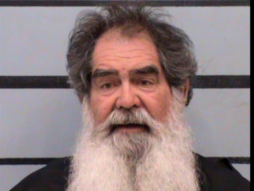 Larry Lee Harris, 66, was arrested by Texas police after they say he ambushed a National Guard convoy carrying COVID-19 vaccine. (Lubbock County Sheriff's Office photo)
