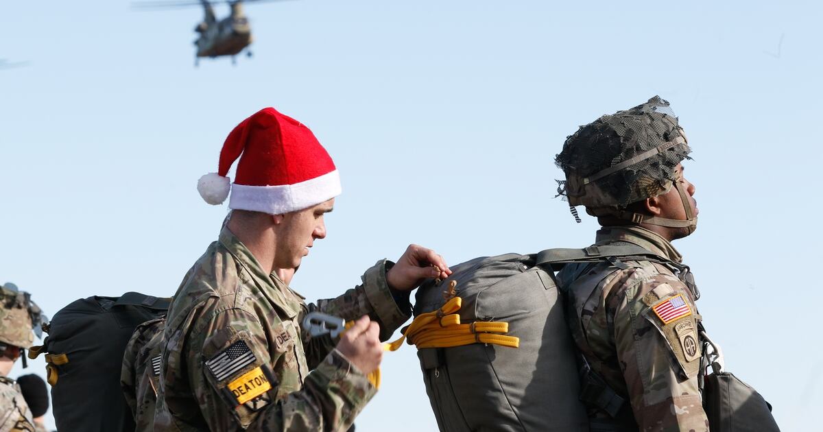 Paratroopers Donate 2 000 Toys Raffle Off Helo Jumps And Earn Foreign Jump Wings