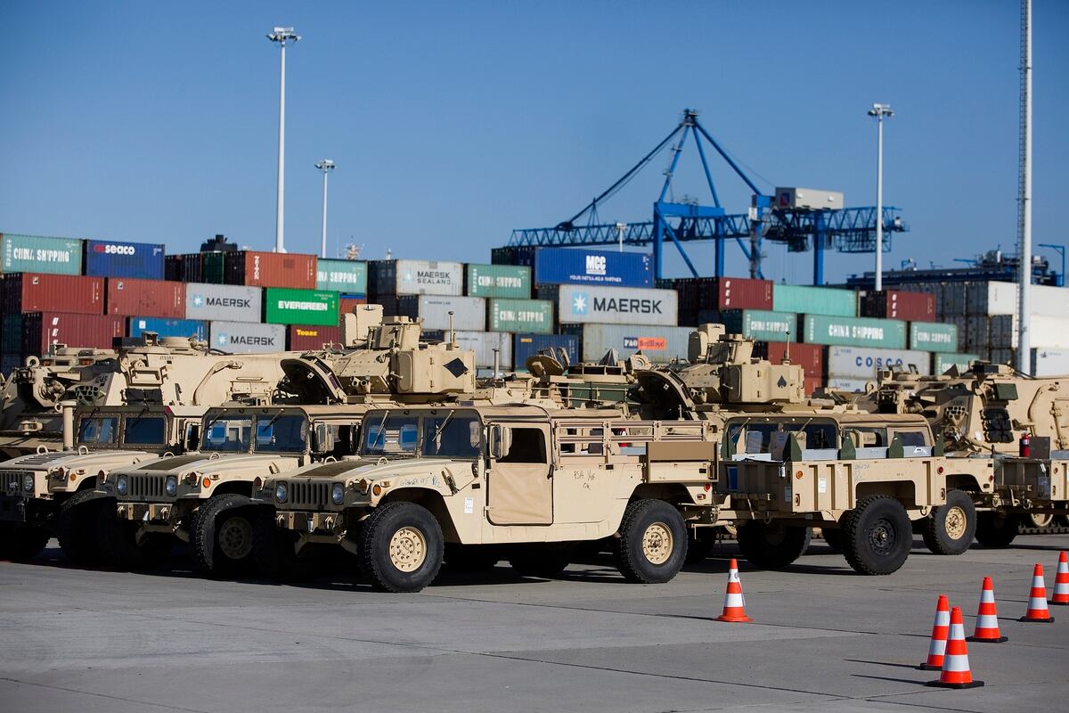 Us Military Gear Reaches Poland Ahead Of Russian War Games