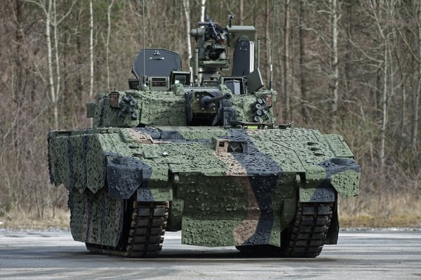 General Dynamics’ offering for the Army’s mobile protected firepower vehicle combines a version of its latest Abrams turret with a chassis that leverages experience from the United Kingdom’s AJAX program. (Richard Watt/British Defence Ministry)