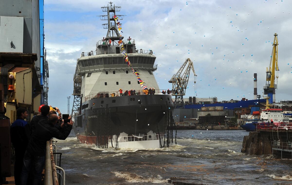 Russia Unveils New Navy Icebreaker In Arctic Military Focus