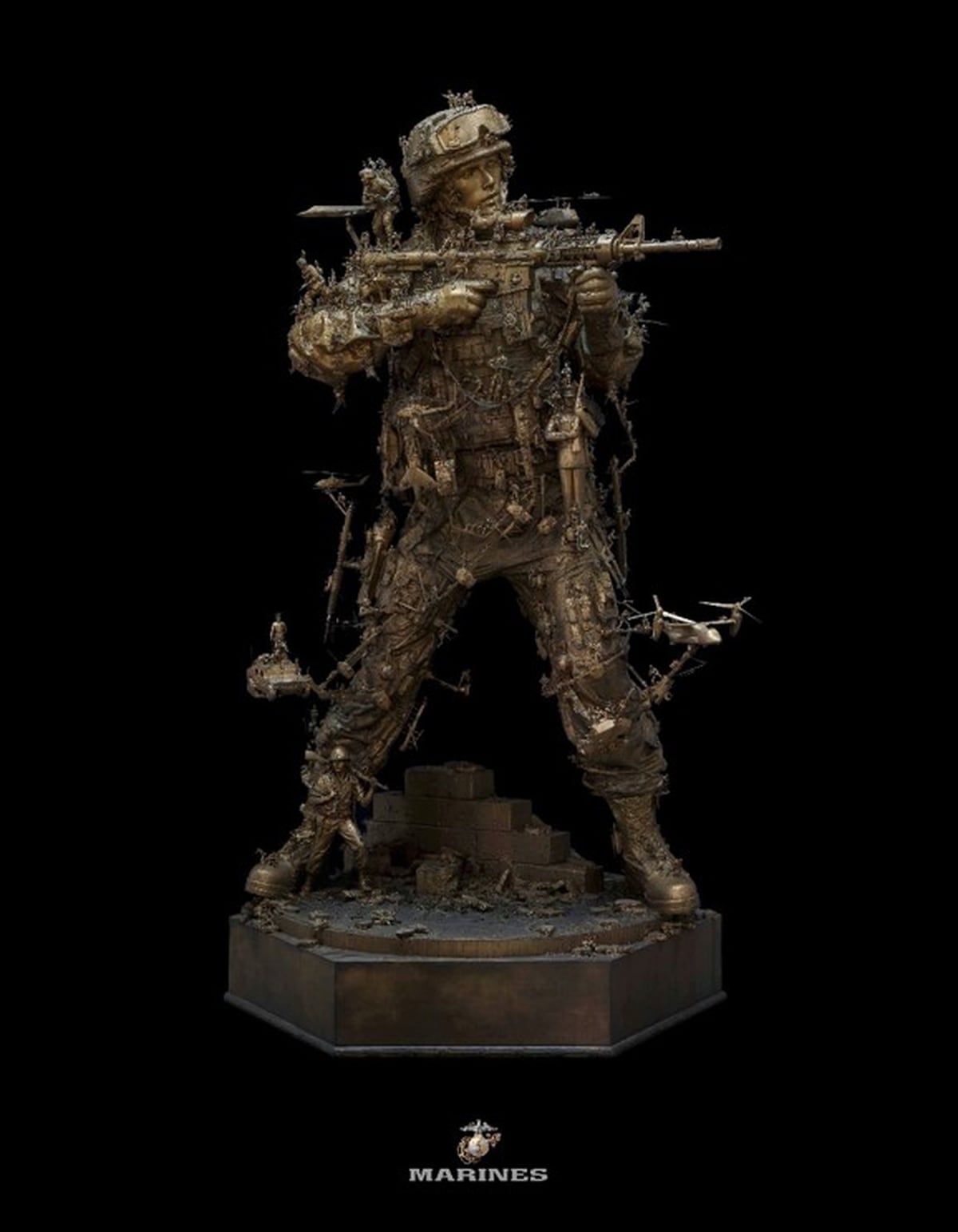 New Sculptures Show How Marines Win In Battle And At Home